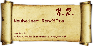 Neuheiser Renáta névjegykártya